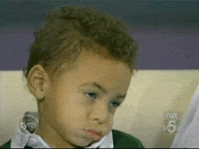 A child moves his head meaning no