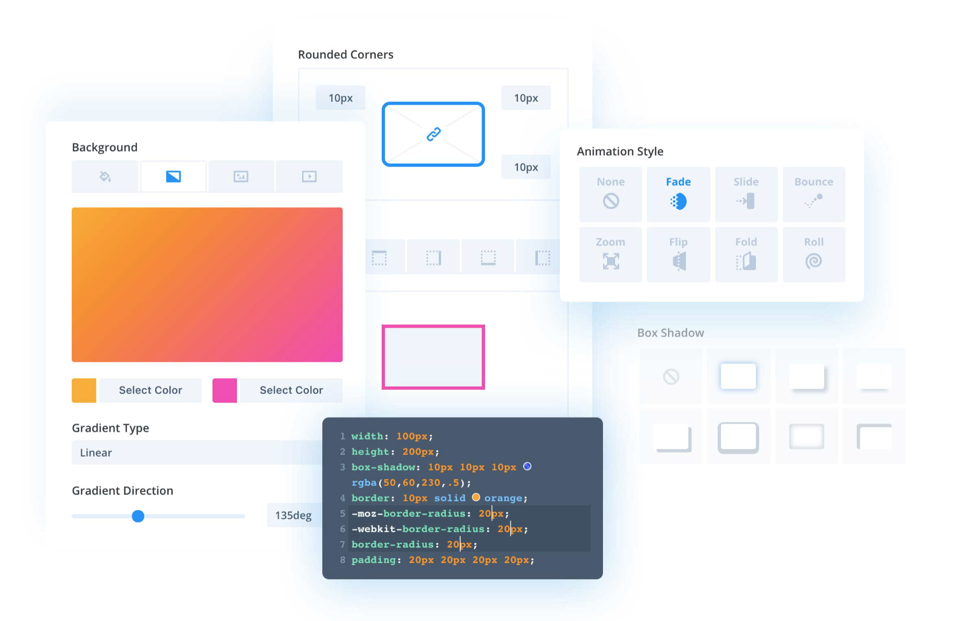 Les options de personnalisation de design du Divi Builder