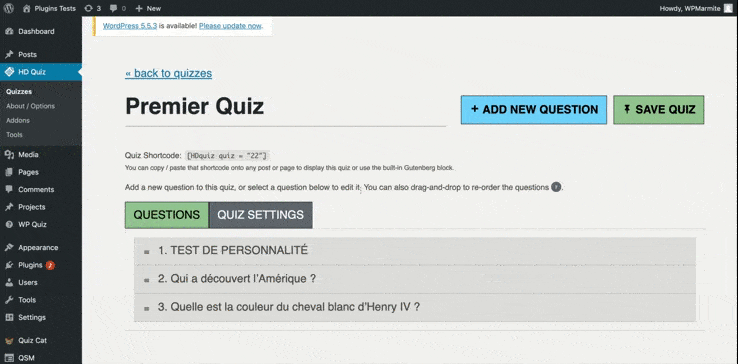 backend de HD Quiz