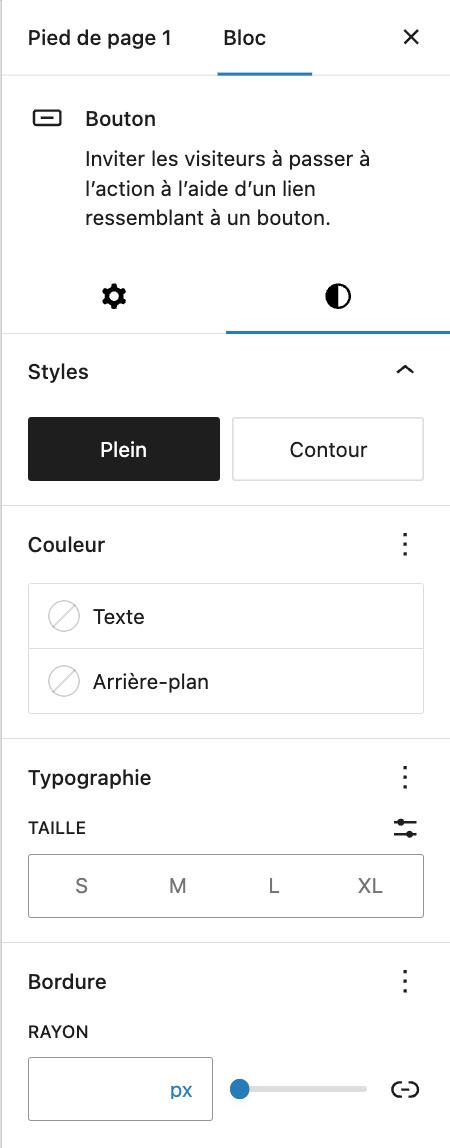 Édition de la zone de widgets « Pied de page » sur WordPress