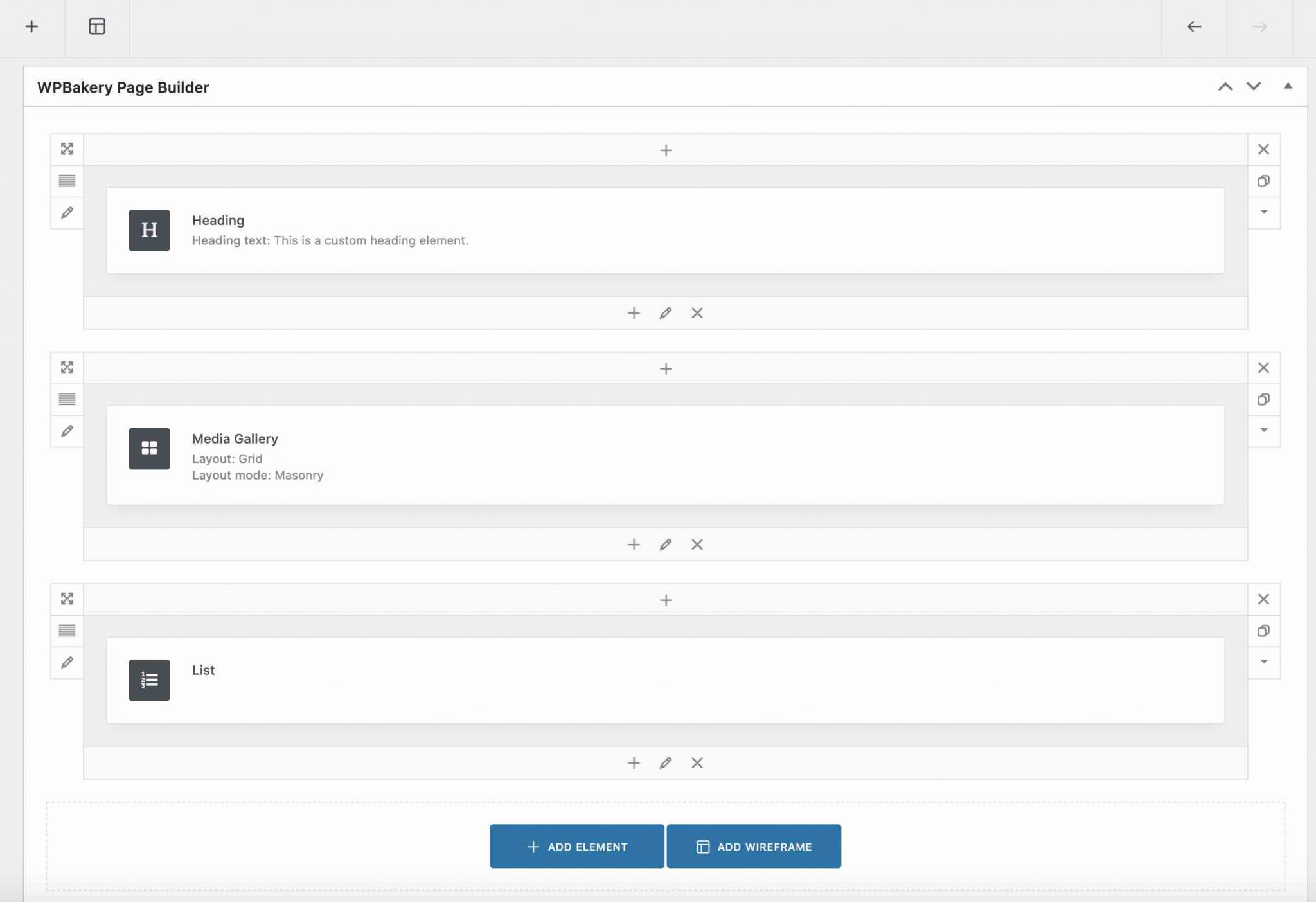 Uncode WPBakery back end overview