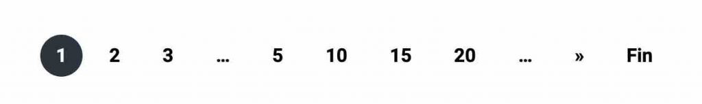 Aperçu de la pagination avec l'extension WP-PageNavi, l'un des meilleurs plugins WordPress.