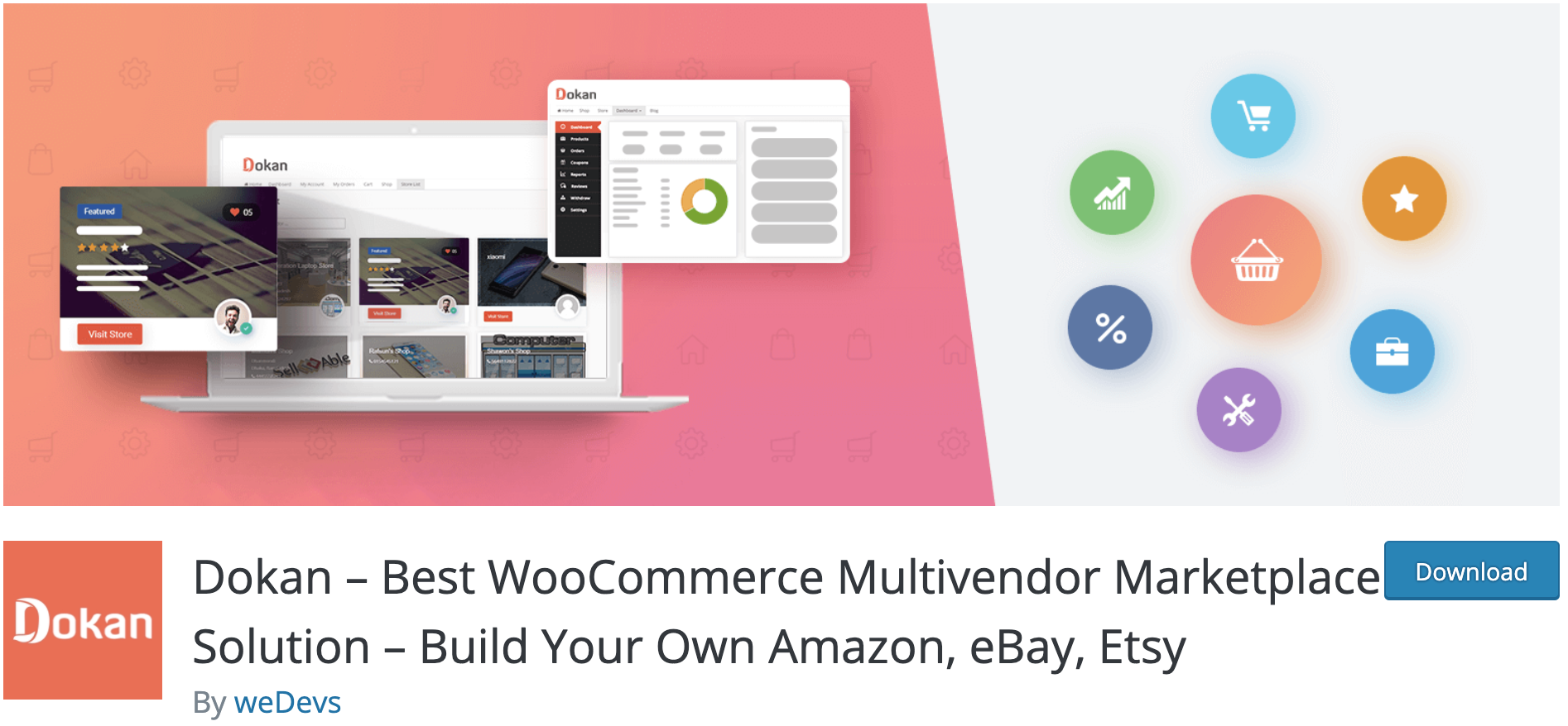 Dokan, WooCommerce Multivendor Marketplace Solution on WordPress repository