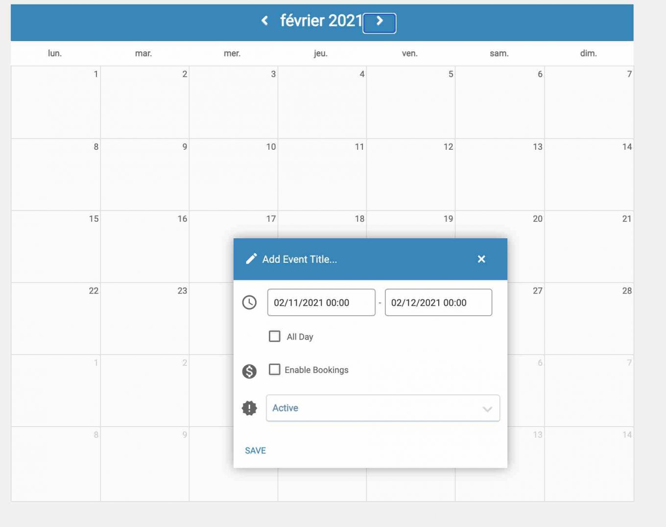 Ajout d'un événement avec EventPrime