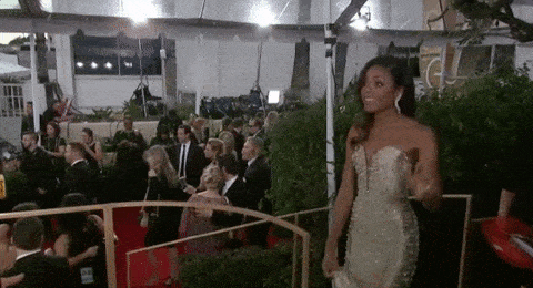 Woman is excited