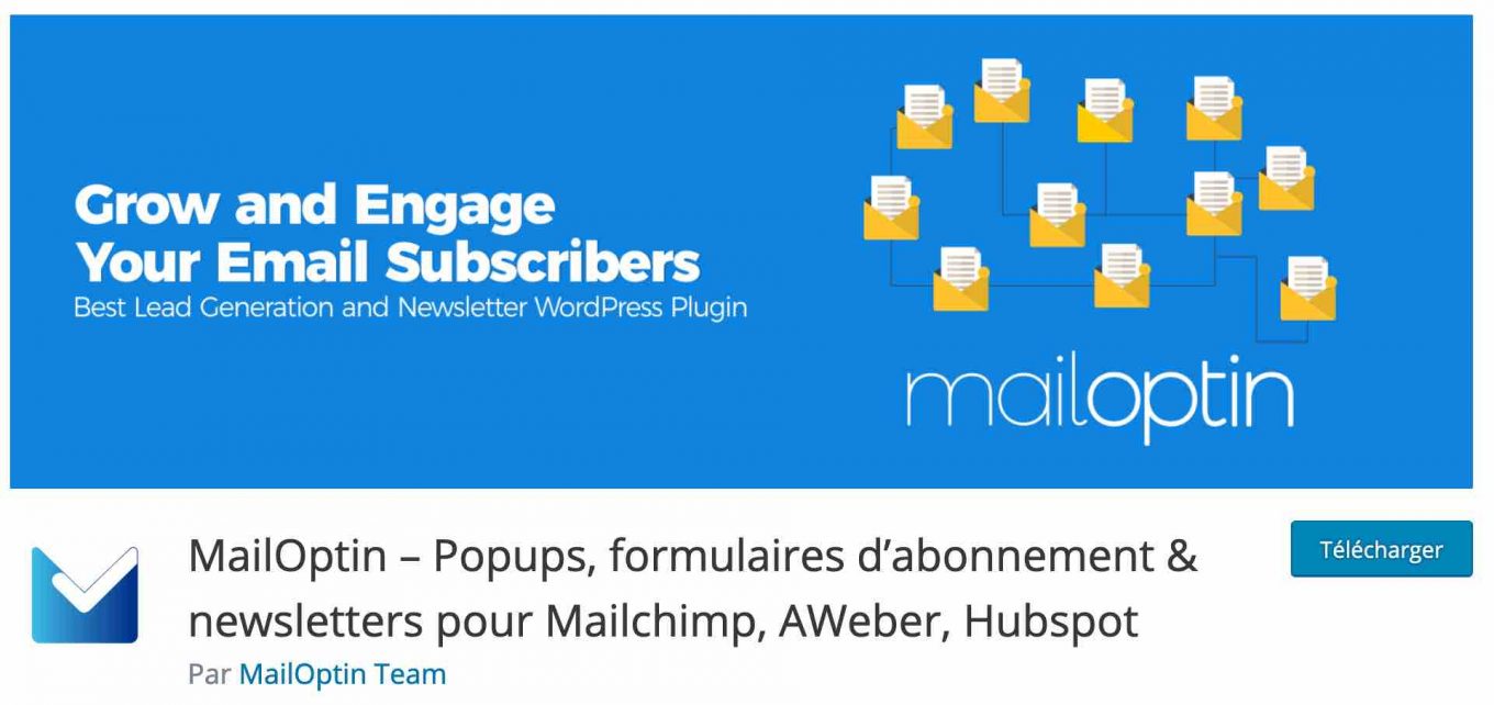 MailOptin permet de créer des formulaires d'opt-in sur WordPress.