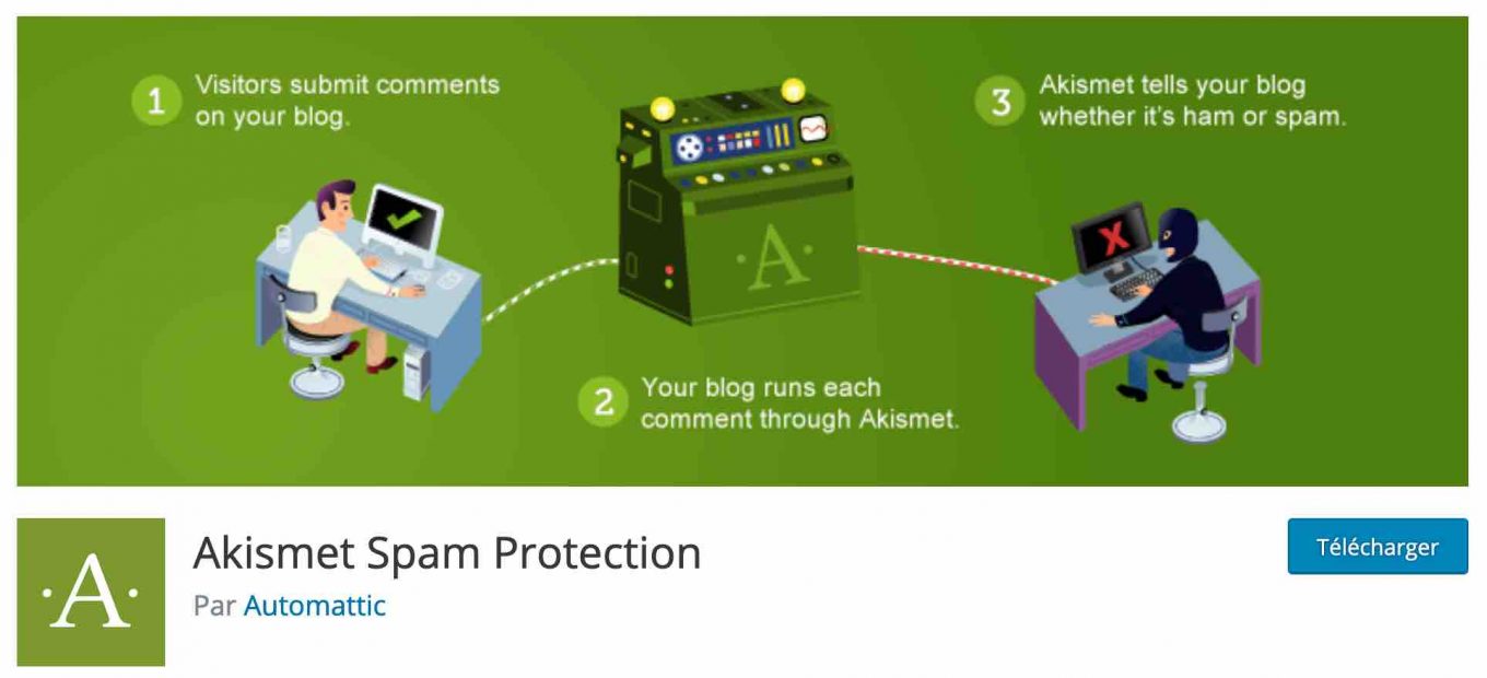 Akismet est un plugin incontournable pour votre blog WordPress.