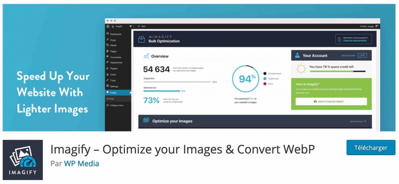 Imagify permet de compresser vos images