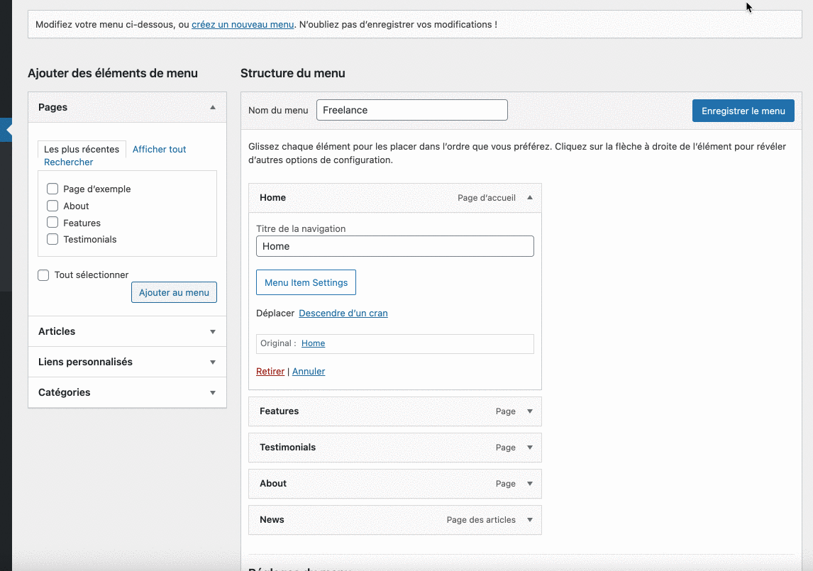 L'add-on Ultimate Menu sur Kadence.