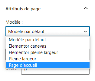 Activation du modèle de page d'accueil de Storefront