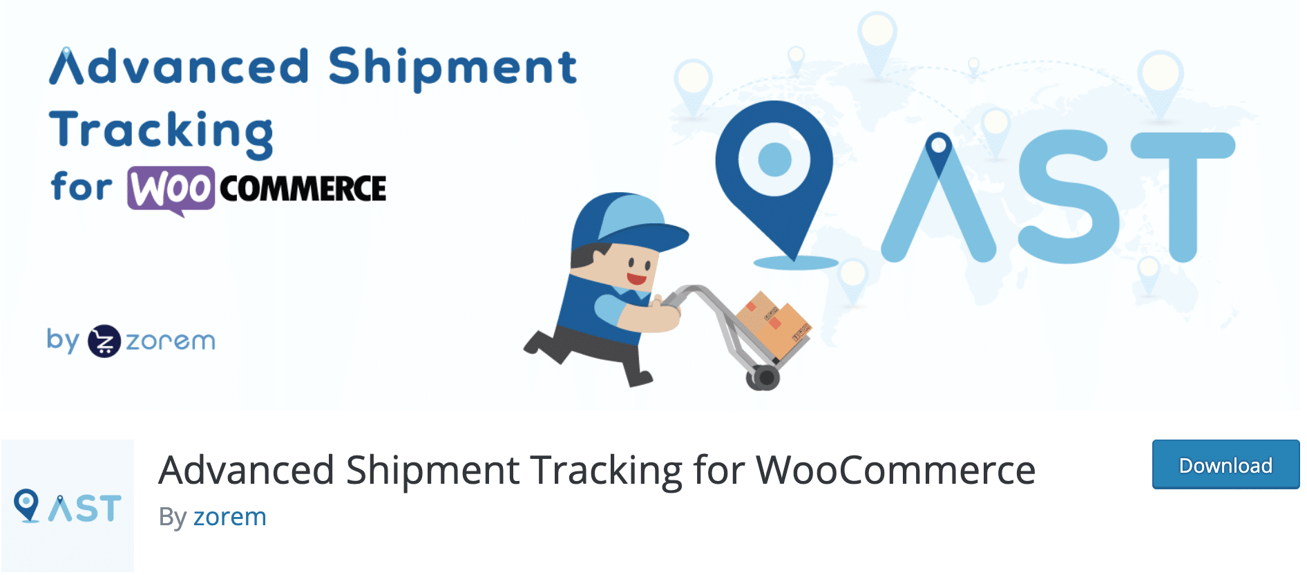 Advanced Shipment Tracking for WooCommerce on WordPress official repository