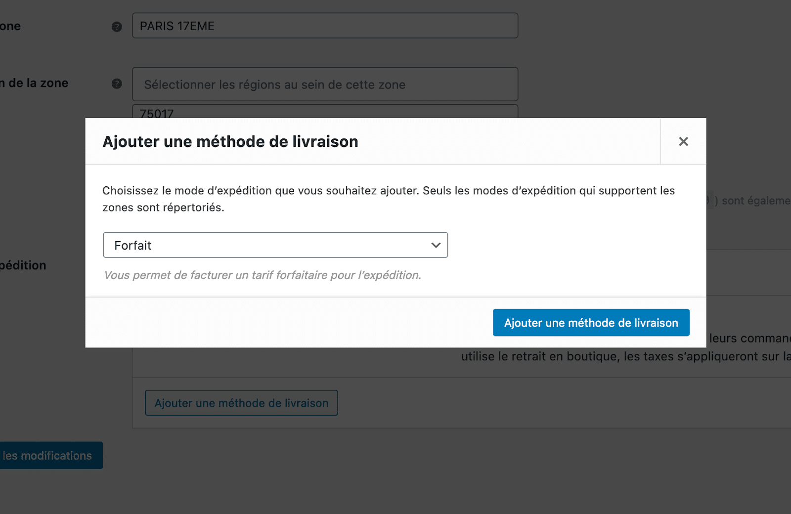Configurer la méthode d’expédition forfaitaire Configuration de l'expédition forfaitaire avec WooCommerce.