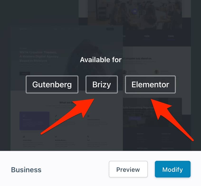 Blocksy propose des templates qui s'intègrent avec plusieurs constructeurs de page.