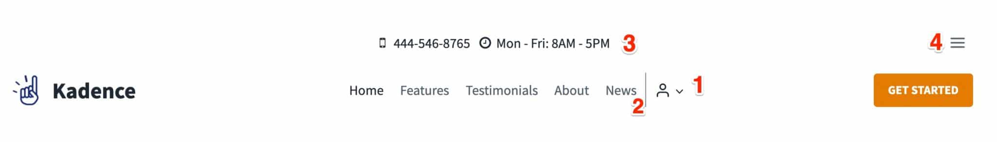 Examples of Header Addons on Kadence theme