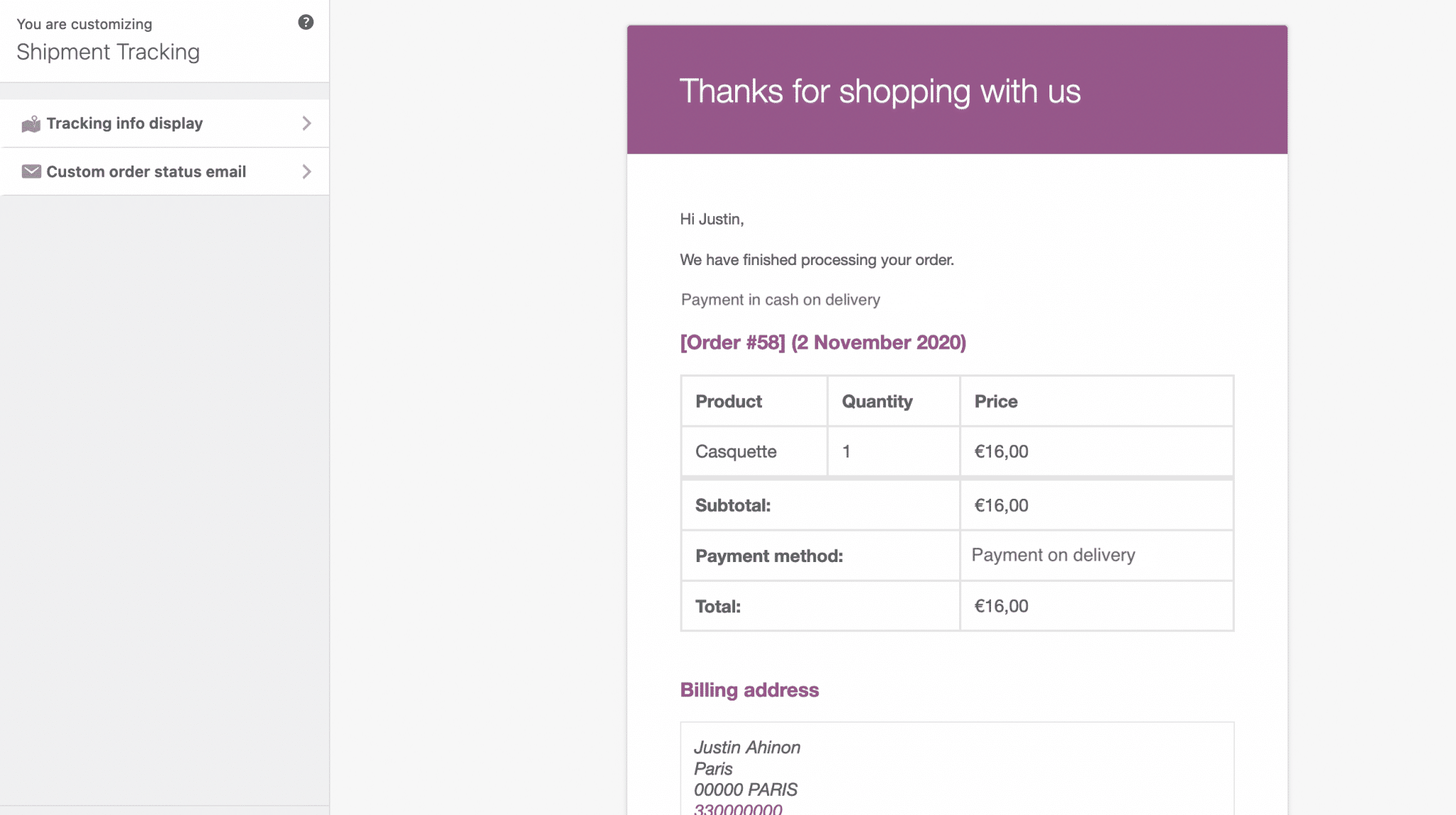 WooCommerce Email Customizer