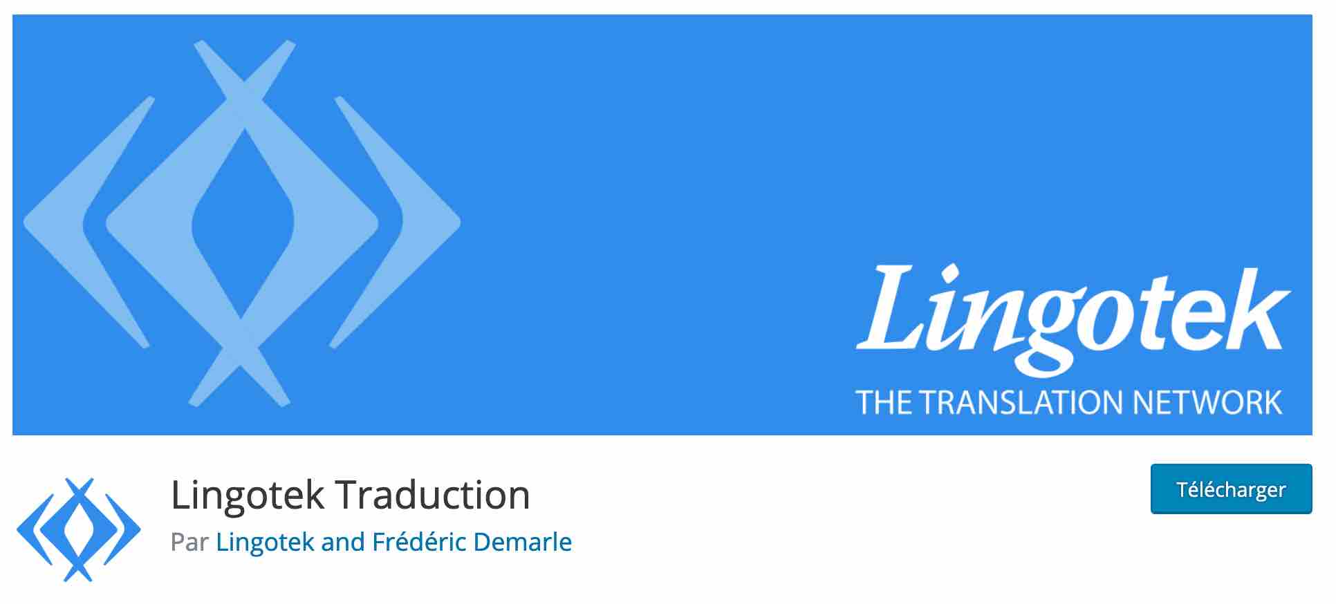 L'extension Lingotek Traduction.