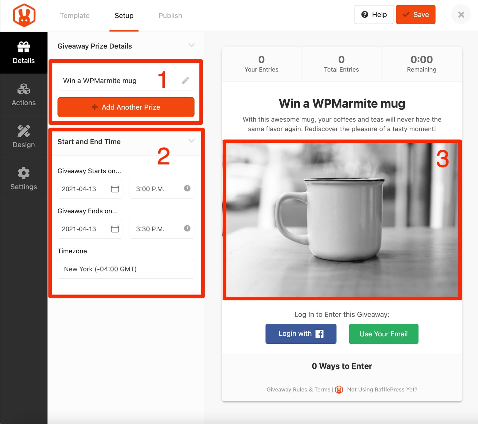 Giveaway Prize Details on RafflePress.