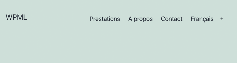 La traduction du menu en front-end.