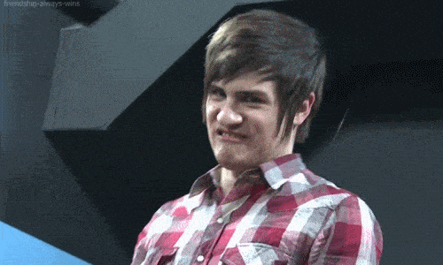 Weird face when seeing a weird domain name.