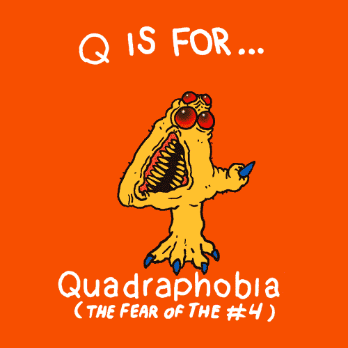 La peur du nombre quatre est appelée tétraphobie, « quadraphobia » en anglais.