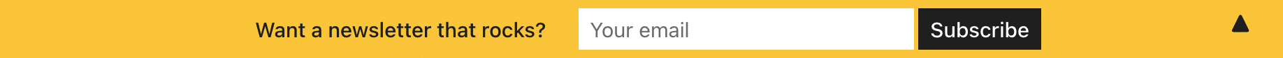 Mailchimp Top Bar example.