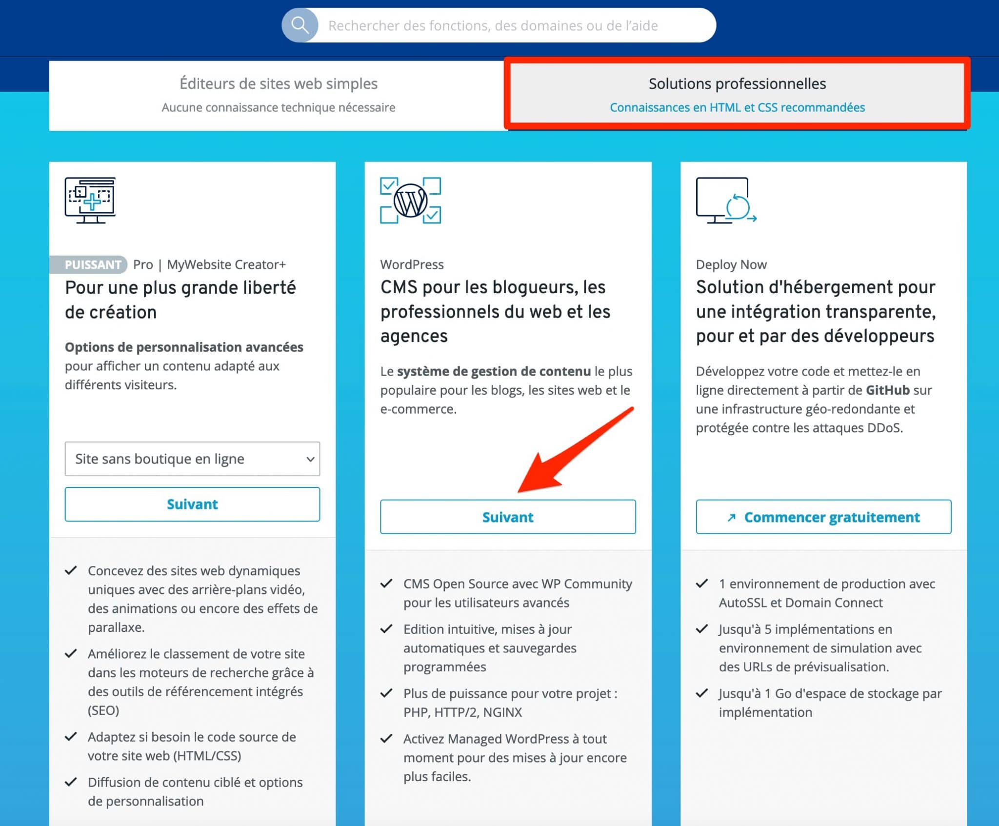 Comment installer WordPress avec IONOS.