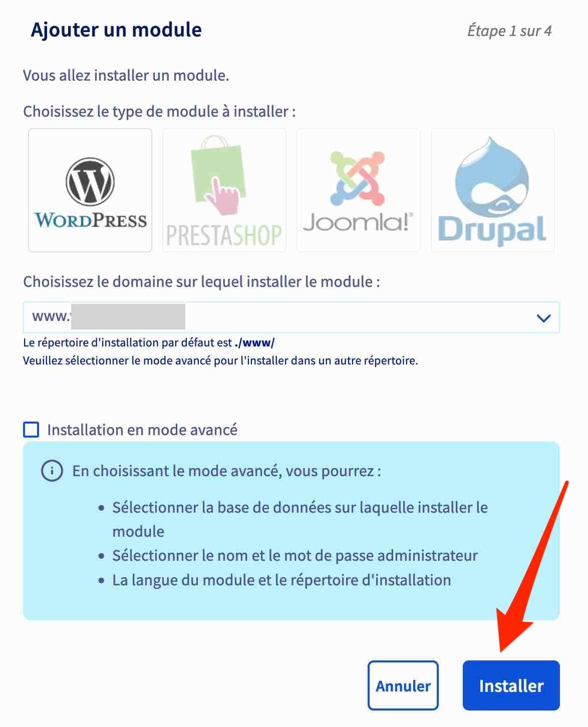 Installer un module chez OVH.