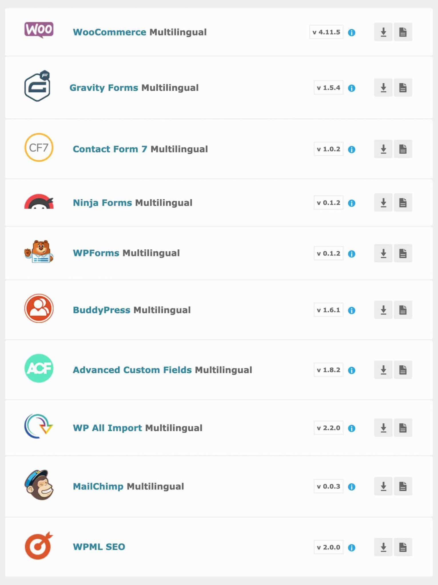Compatible add-ons with WPML.