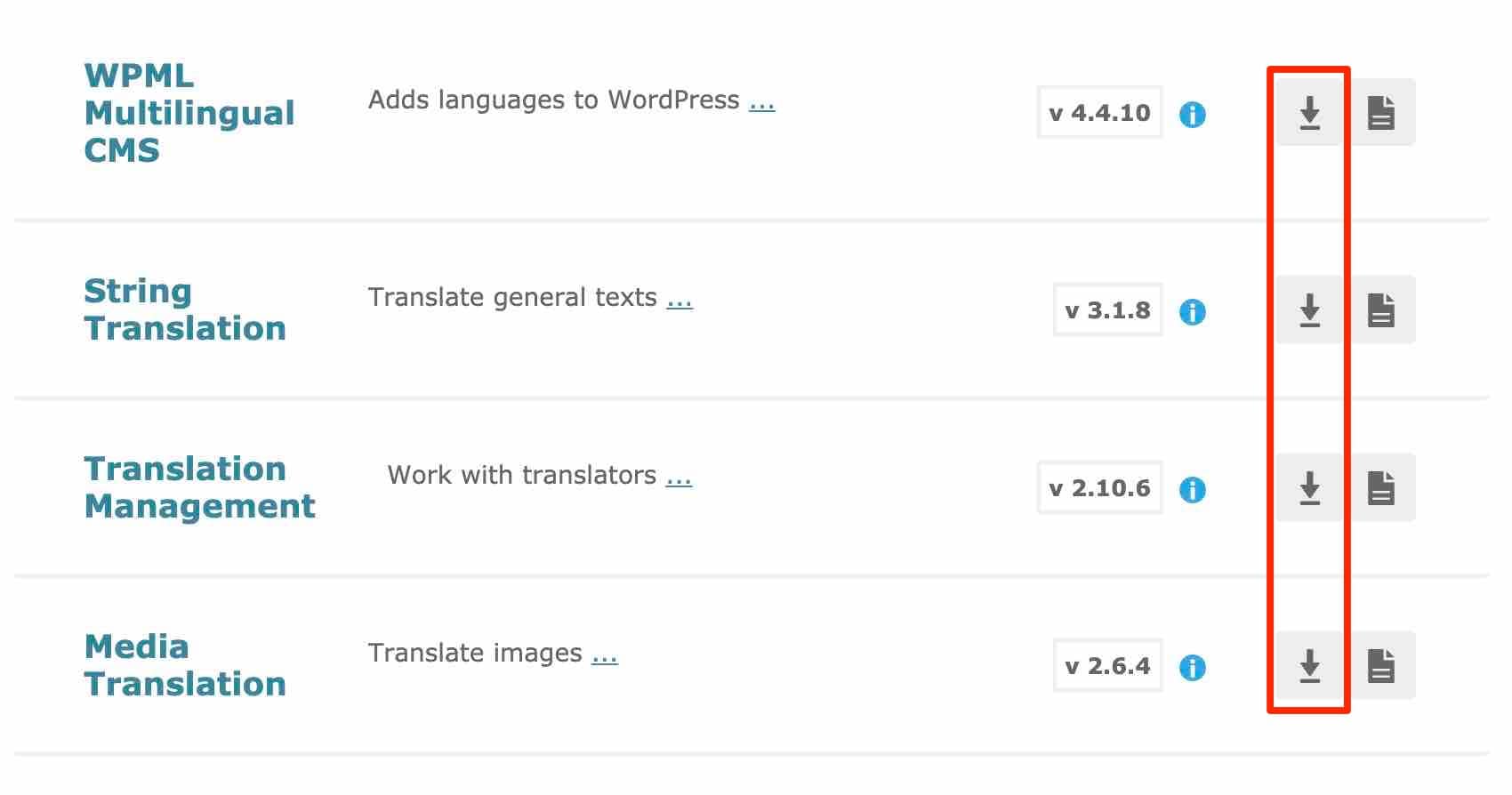 WPML recommended plugins for the proper functioning.