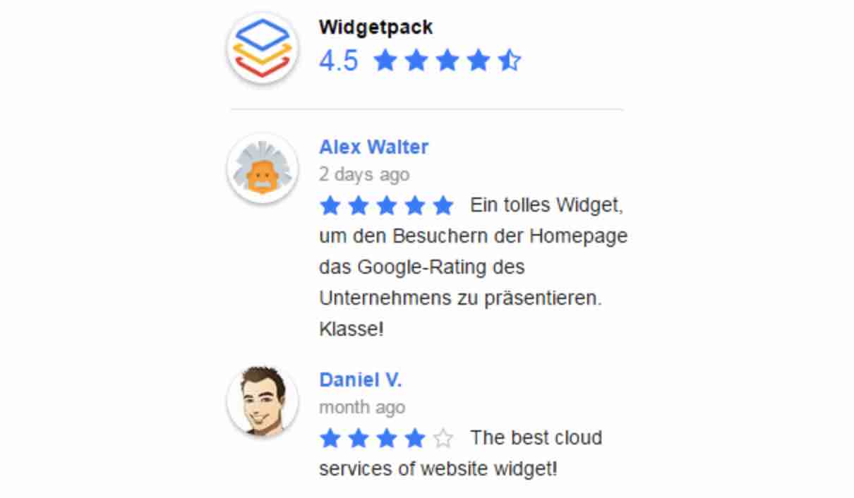 Affichage d'avis Facebook sur WordPress.