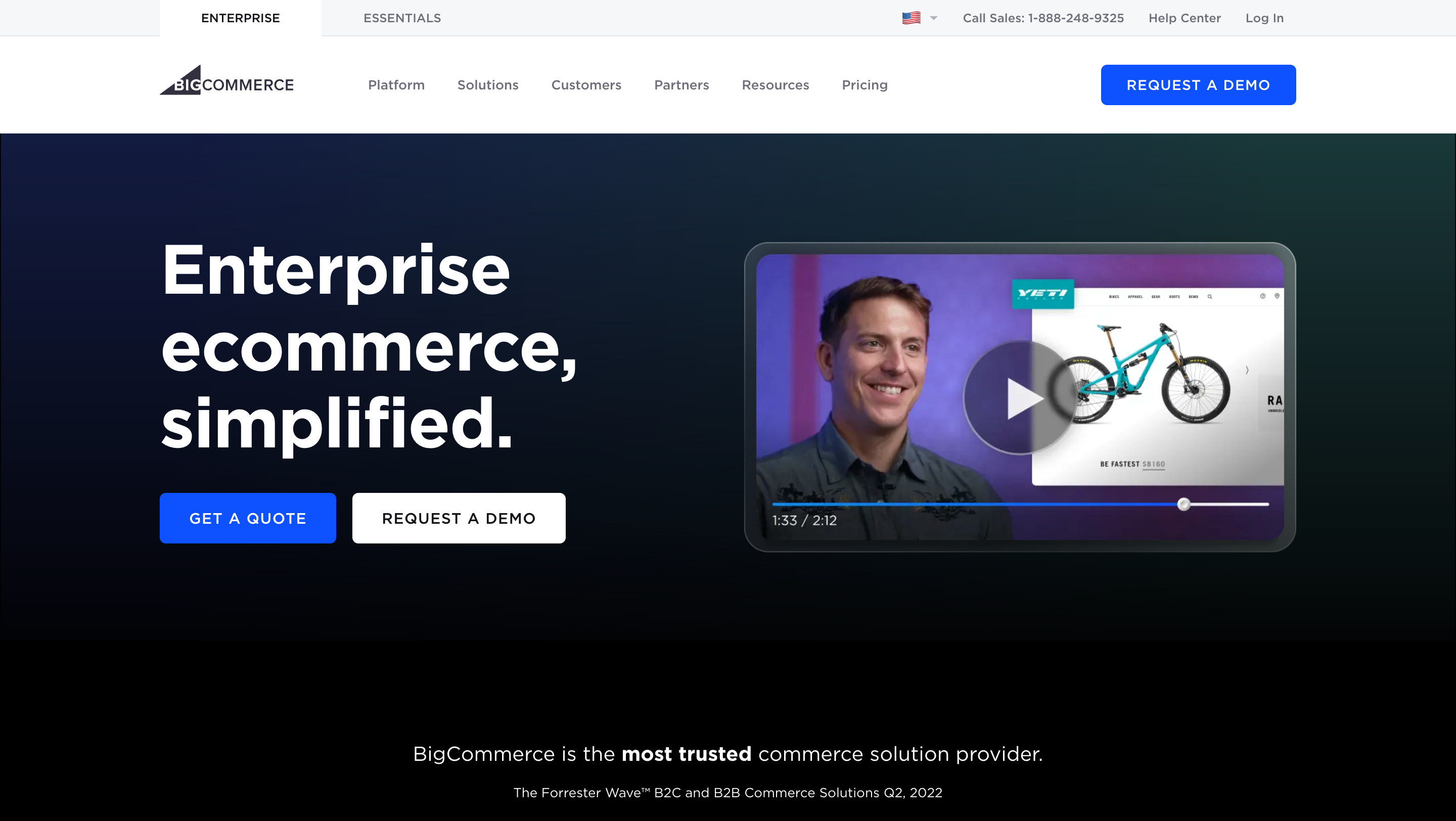 BigCommerce is a "trusted commerce solution provider."