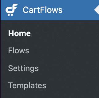 Le menu de Cartflows.