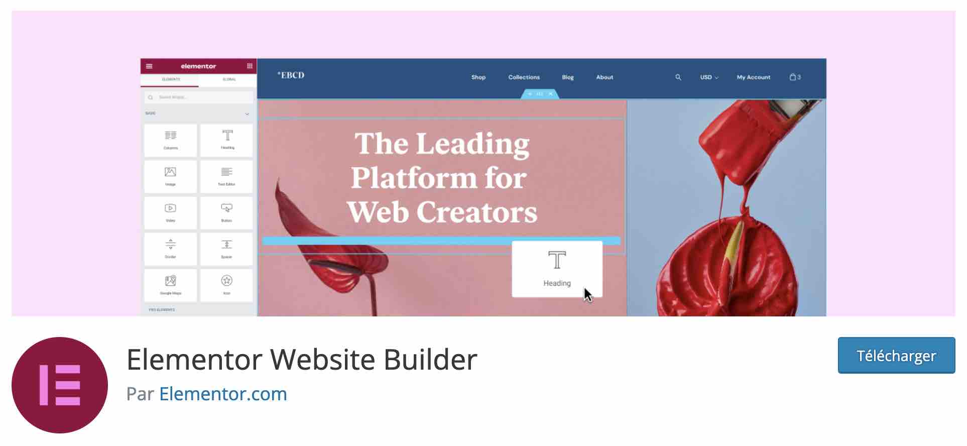 Elementor dispose d'un widget pour intégrer des témoignages clients sur WordPress.