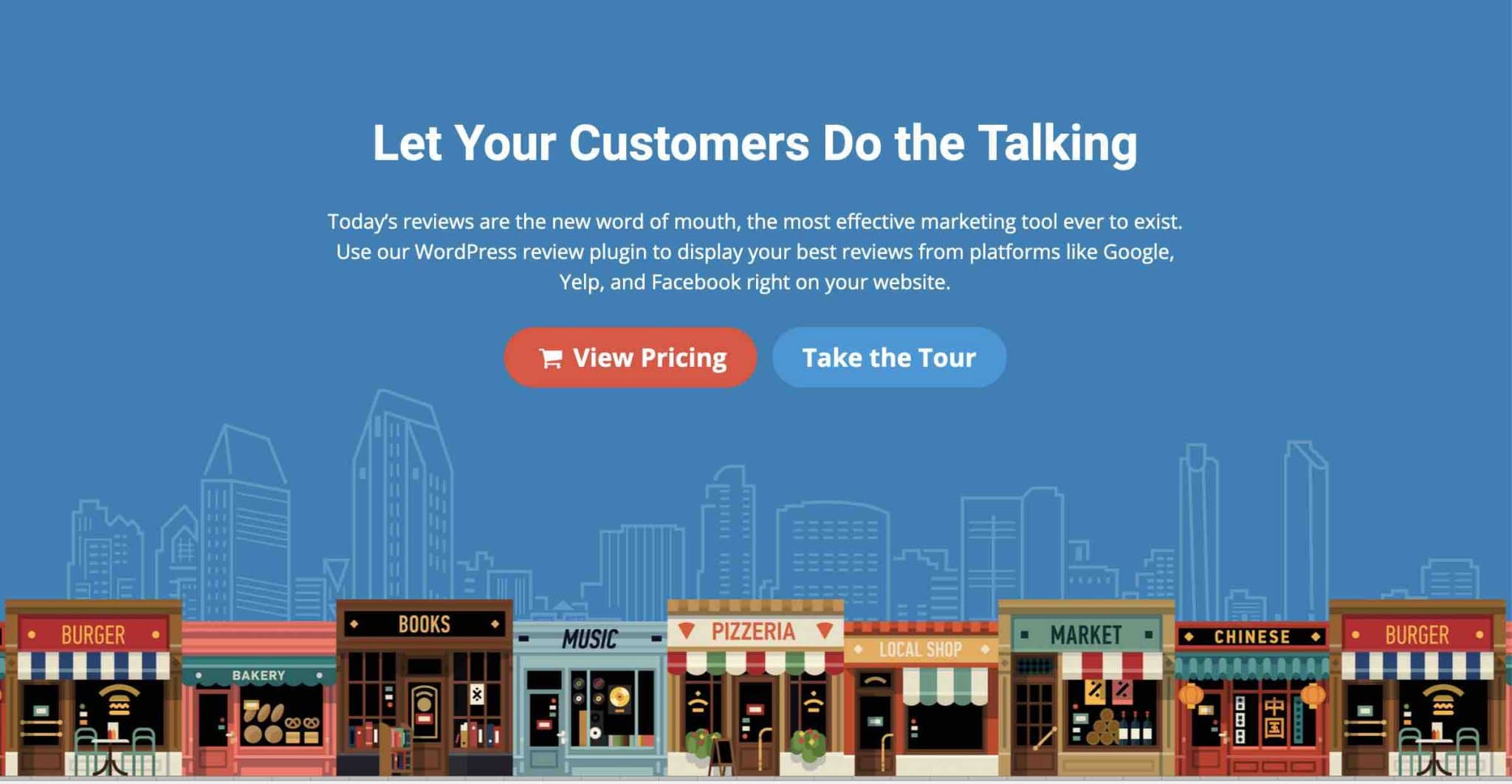 Le plugin WP Business Reviews sur WordPress.