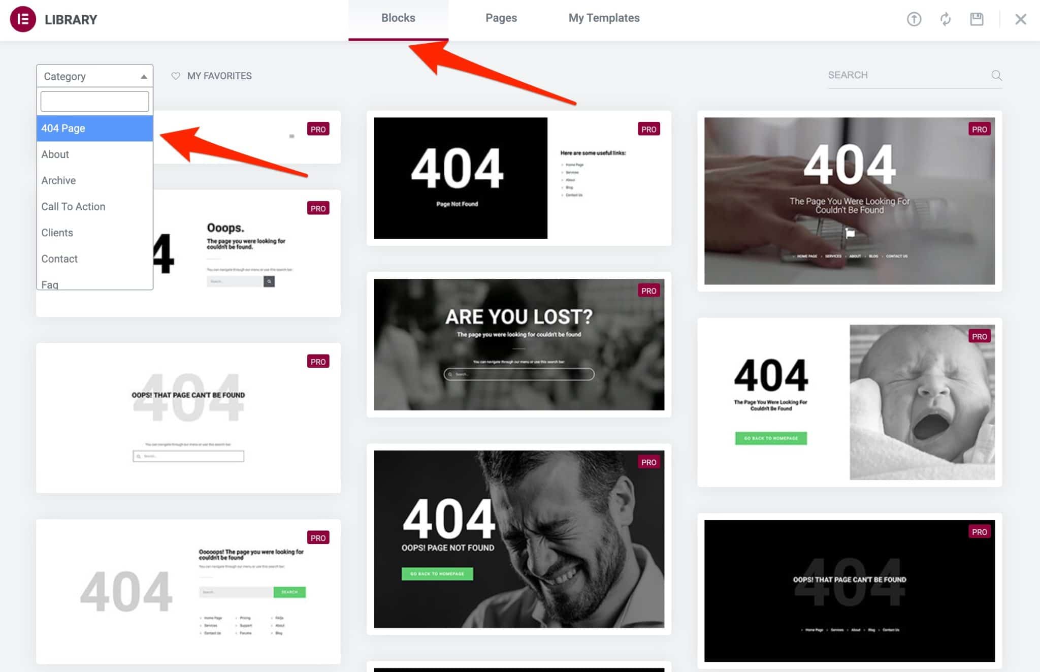 Elementor on WordPress offers hundreds of blocks to customize your pages.