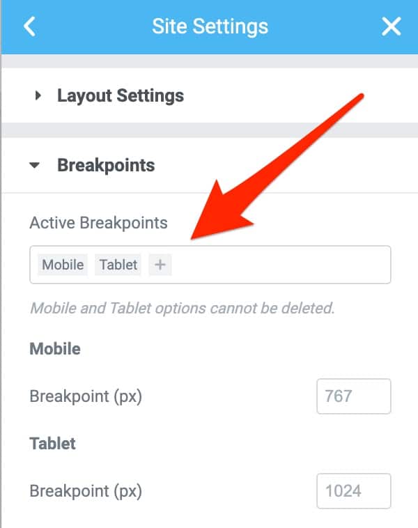 Breakpoints on Elementor.
