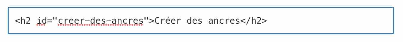 Ajout d'un id sur une ancre WordPress.