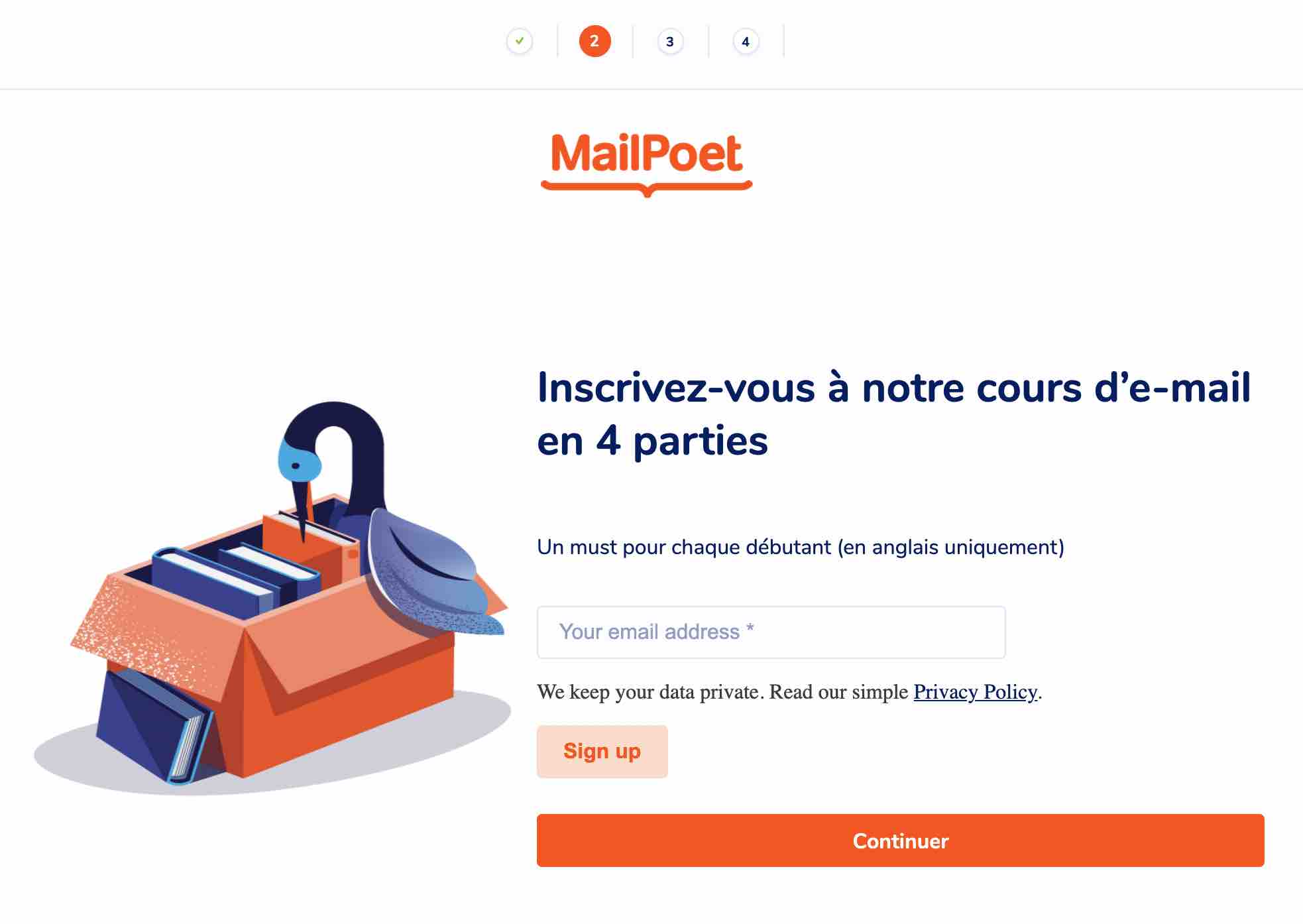 Cours e-mail MailPoet.