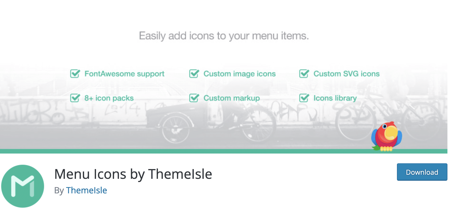 This plugin allows to create icon menus on WordPress.