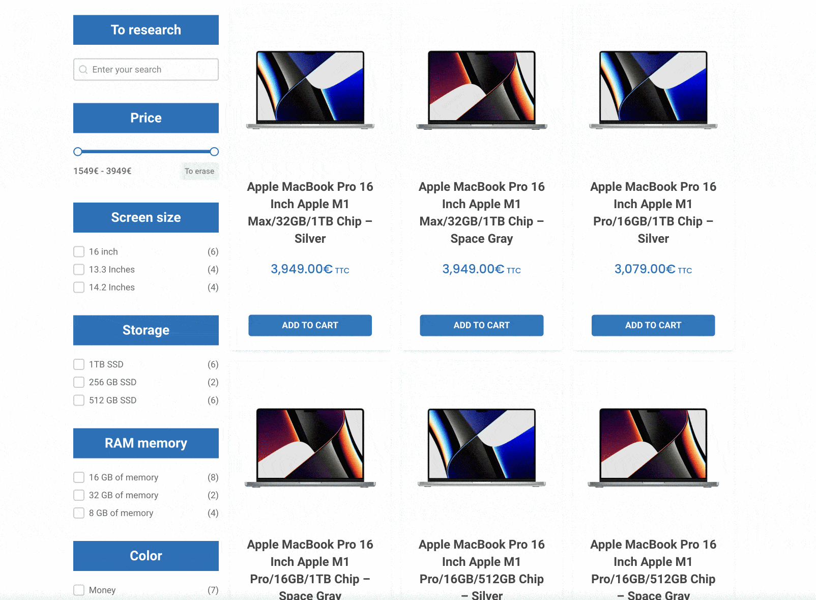Example of WordPress grid created with WP Grid Builder.