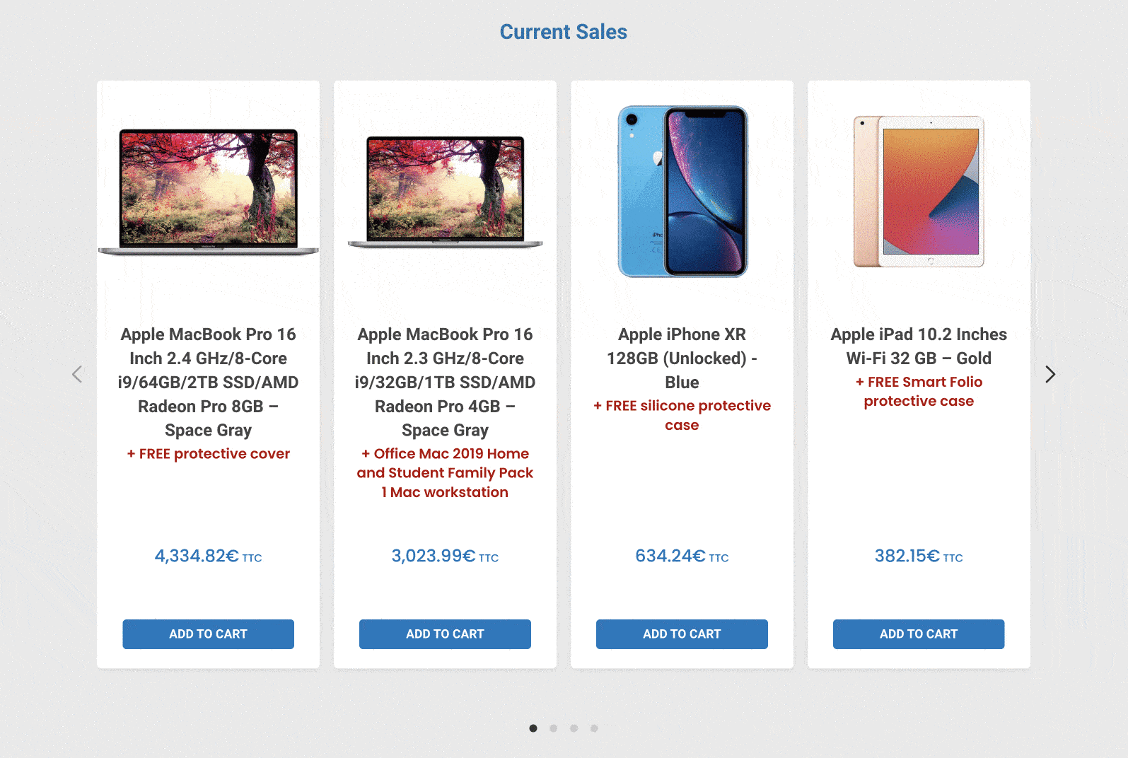 Example of a carousel on WordPress created with WP Grid Builder.