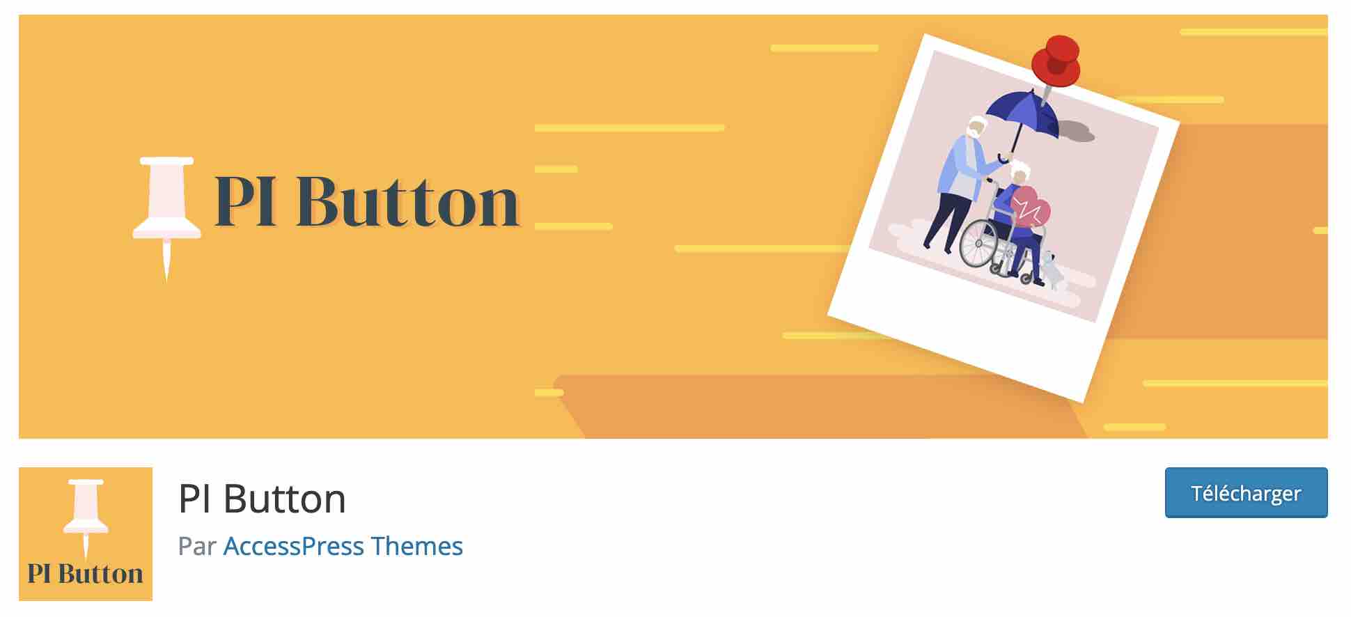 L'extension WordPress PI Button.