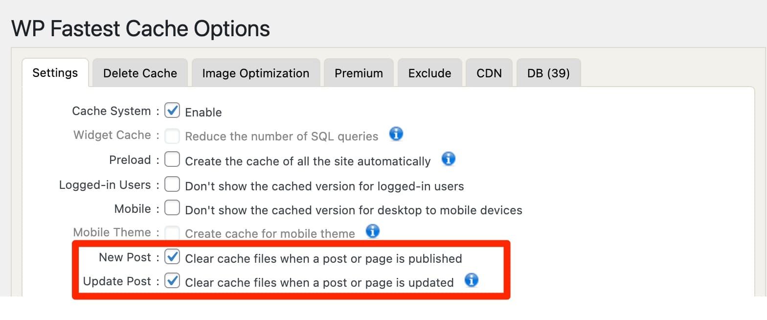 With WP Fastest Cache, it is possible to clear cache files as soon as a post or page is published on WordPress.