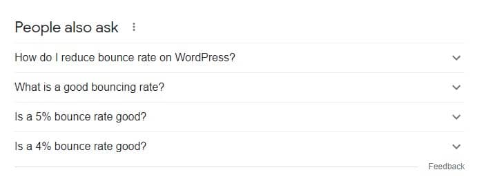 Google displaying the questions people also ask.