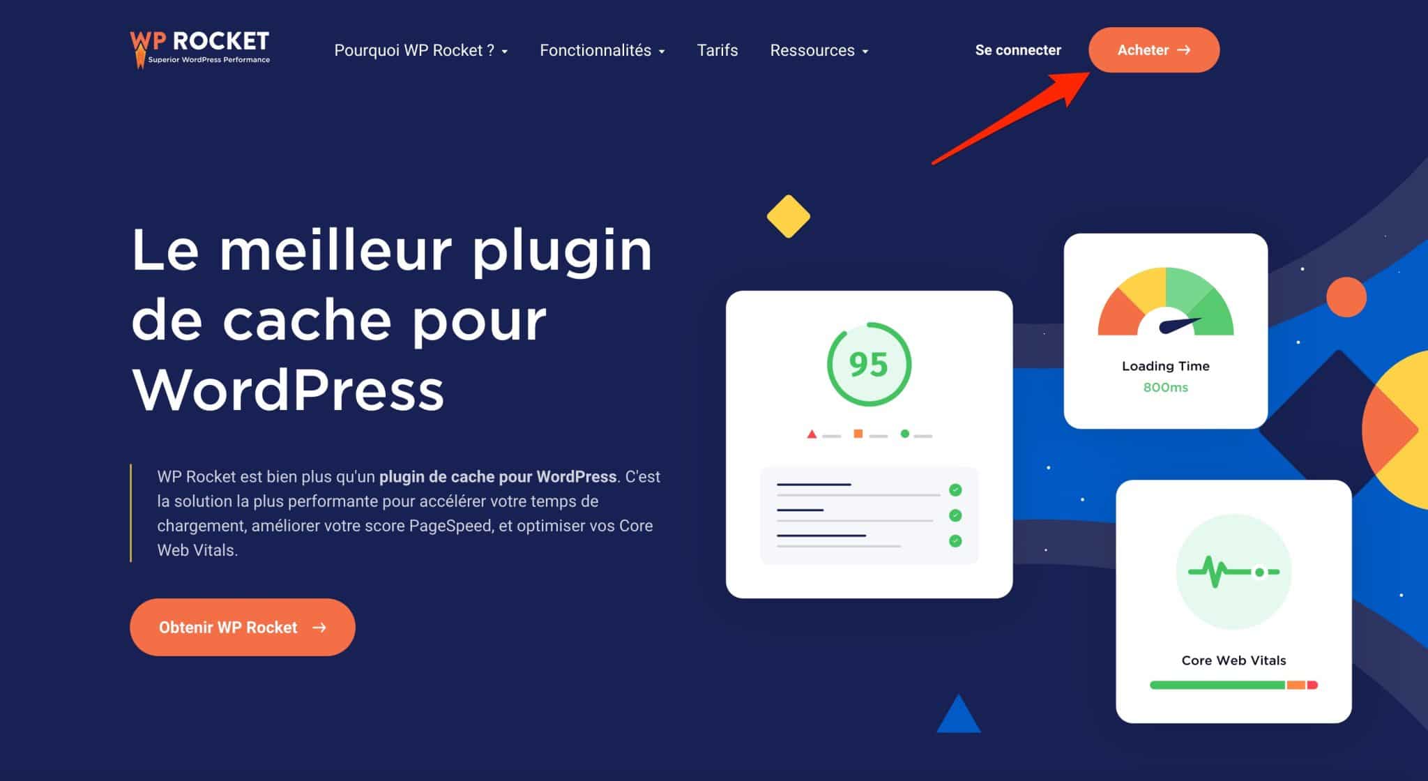 WP Rocket peut s'acheter directement sur son site web.