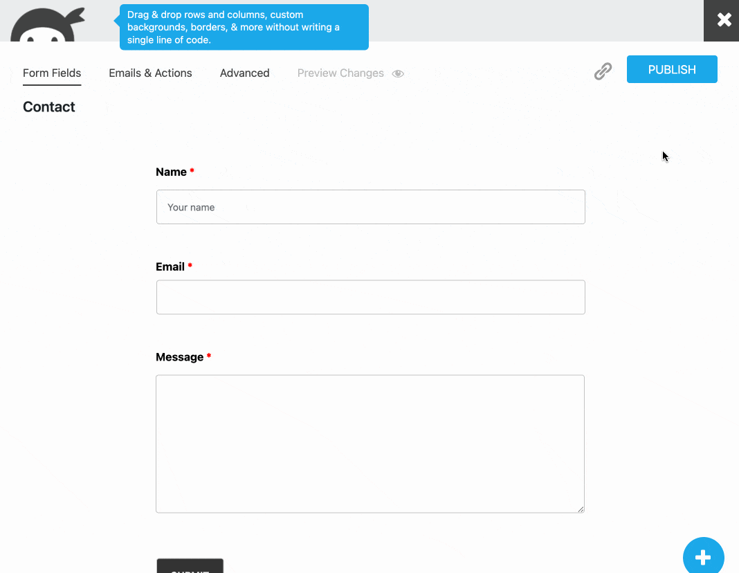 Ninja Forms allows the users to download your form via a link on your site.