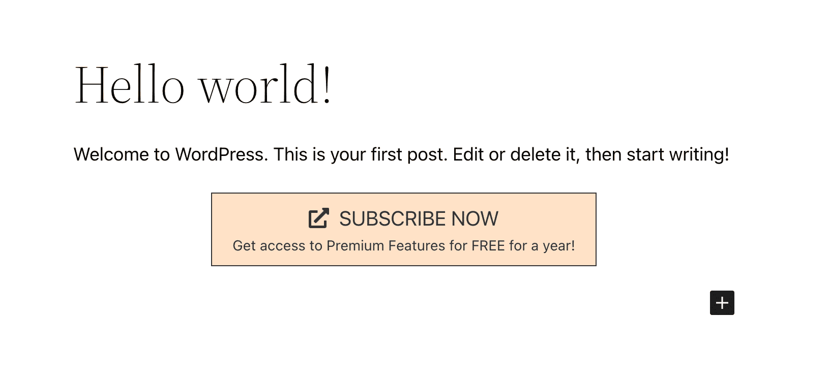 The "Marketing button" on the Spectra plugin on WordPress.