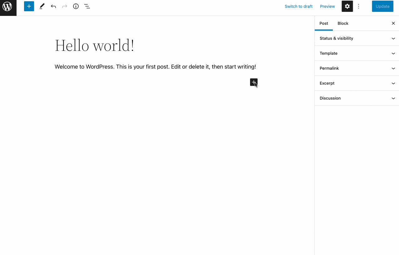 The Gutenberg Row block on the CoBlocks plugin on WordPress.