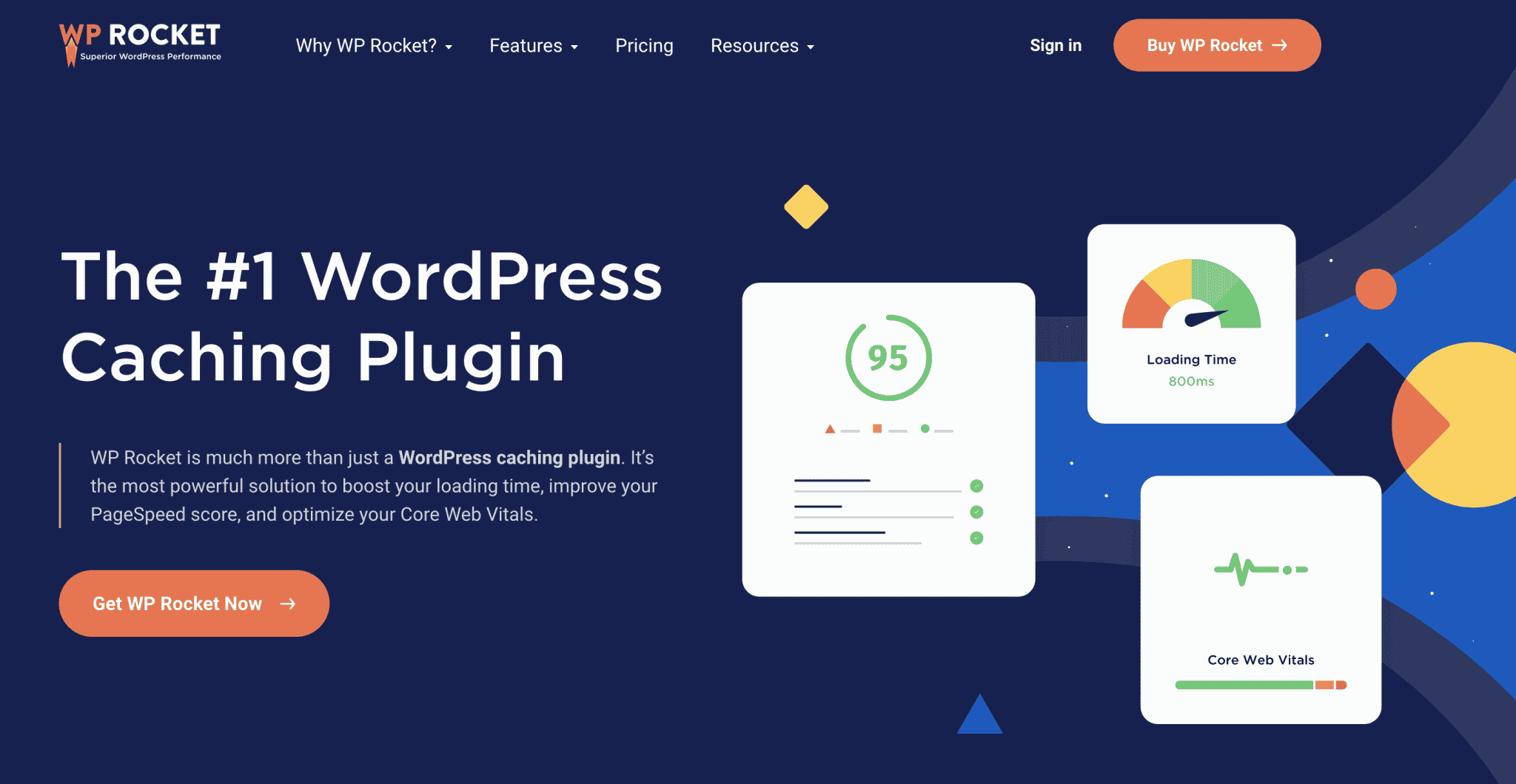 WP Rocket welcome page.