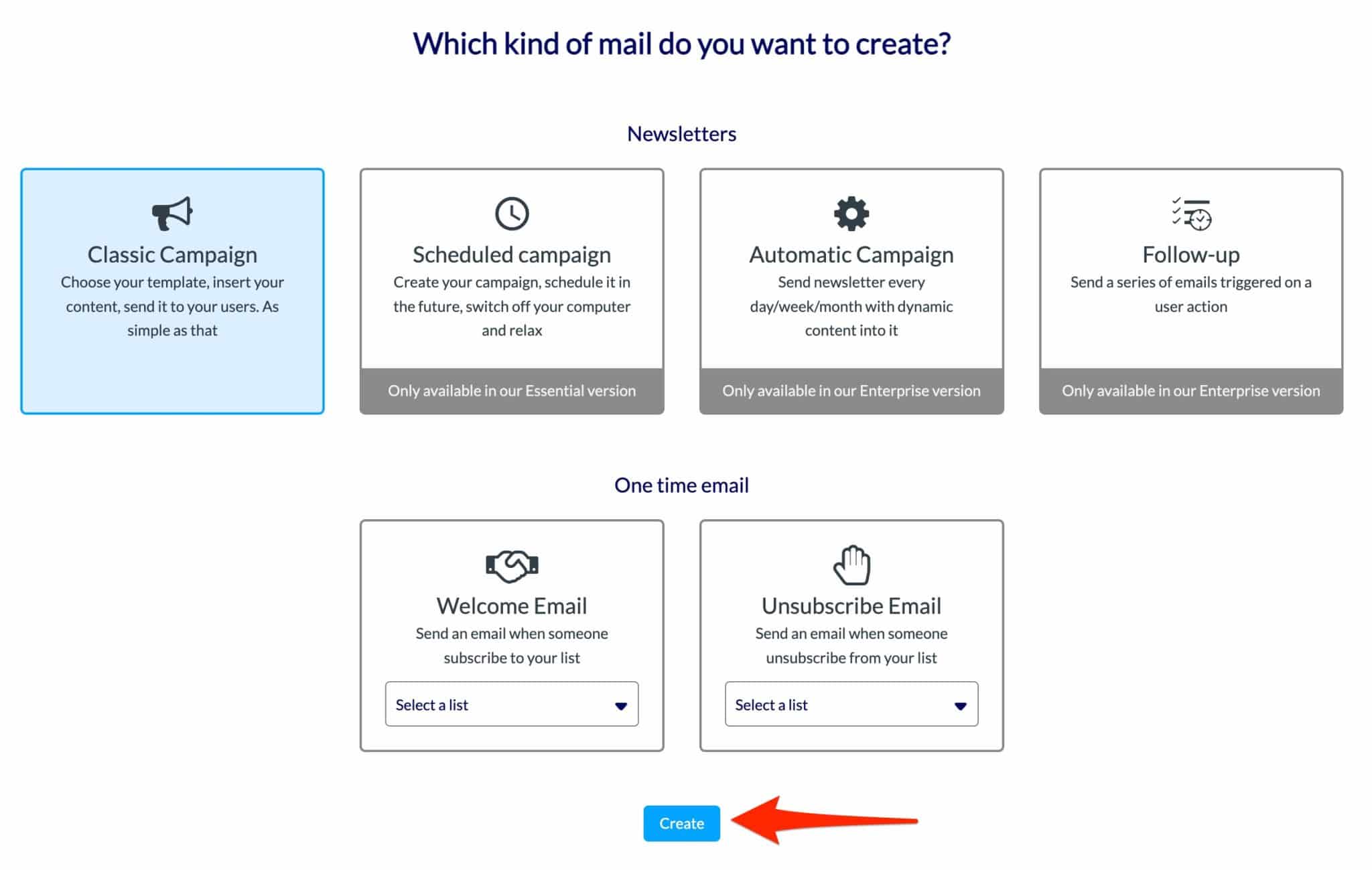 Create a classic campaign email with AcyMailing.
